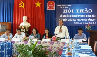 Hội thảo nguồn nhân lực trong công tác phổ biến giáo dục pháp luật