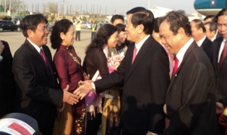 Chủ tịch nước Trương Tấn Sang hội đàm với Chủ tịch nước CHDCND Lào