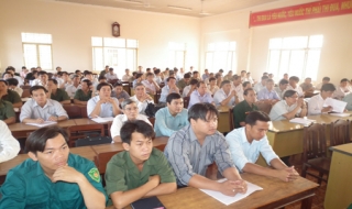 Ban CHQS Thị xã: Tập huấn nghiệp vụ cho cán bộ huấn luyện