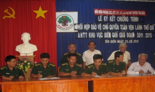 Các đồn BP và Hội NCT huyện Tân Biên ký kết chương trình phối hợp
