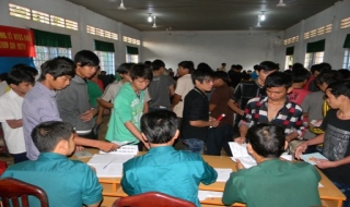 Gò Dầu: Tổ chức xã điểm đăng ký nghĩa vụ quân sự năm 2012