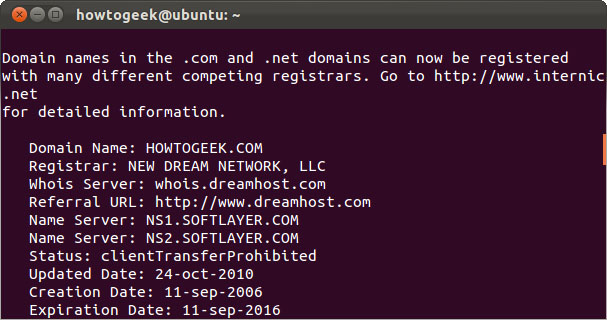 bản ghi từ whois server