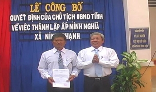 Công bố Quyết định thành lập ấp mới trên địa bàn Thị xã và Gò Dầu