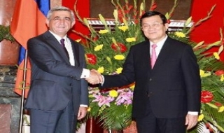 Chủ tịch nước hội đàm với Tổng thống Armenia