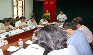 Bí thư Tỉnh uỷ Võ Văn Phuông làm việc tại huyện Tân Châu