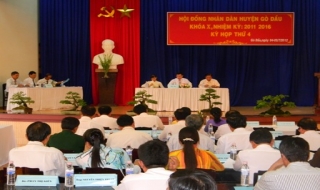 Khai mạc kỳ họp HĐND huyện Gò Dầu lần thứ 4, khoá X, nhiệm kỳ 2011-2016