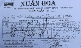 Về bài báo “Gửi vàng lấy lãi, 4 lượng chỉ còn 3?”: Dấu vết bị tẩy xoá cơ học