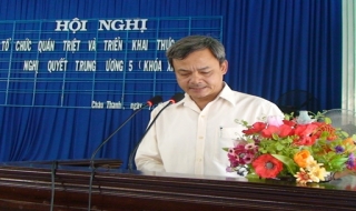 Châu Thành: Hội nghị  tổ chức triển khai nghị quyết Trung ương 5