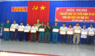 Gò Dầu: Tổng kết công tác tuyển chọn và gọi công dân nhập ngũ