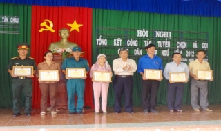 Tân Châu: Tổng kết công tác tuyển chọn và gọi công dân nhập ngũ
