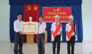 Châu Thành: Ninh Điền được công nhận là xã văn hoá