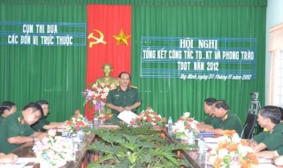 Cụm thi đua các đơn vị trực thuộc Bộ CHQS tỉnh: Tích cực hưởng ứng đợt thi đua “Âm vang Điện Biên Phủ trên không”
