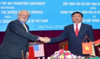 Ký hiệp định sửa đổi vận tải hàng không Việt- Mỹ