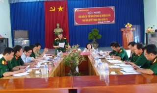 Đảng ủy Quân sự huyện Gò Dầu: Kiểm điểm phê bình và tự phê bình theo Nghị quyết Trung ương 4 ( khóa XI)