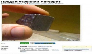 Cư dân Nga rao bán mảnh vỡ thiên thạch qua mạng