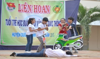 Huyện Dương Minh Châu: Liên hoan “Tuổi trẻ học đường với văn hóa giao thông”