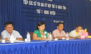Đại biểu HĐND hai cấp: Tiếp xúc cử tri xã Truông Mít, huyện Dương Minh Châu