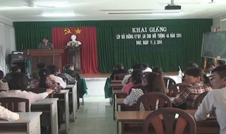 Huyện Dương Minh Châu: Khai giảng lớp Bồi dưỡng kiến thức QP-AN