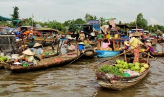 Bâng khuâng chợ nổi Cái Bè