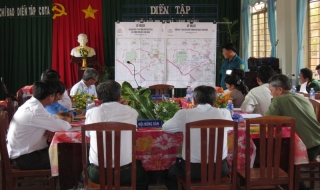 Bến Cầu: Diễn tập điểm chiến đấu trị an cấp xã