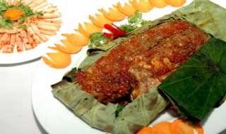 Biến tấu với cá điêu hồng nướng sen