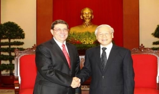 Tổng Bí thư Nguyễn Phú Trọng tiếp Ủy viên Bộ Chính trị, Bộ trưởng Ngoại giao Cu-ba