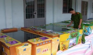 Công an Châu Thành thu giữ nhiều máy bắn cá không rõ nguồn gốc