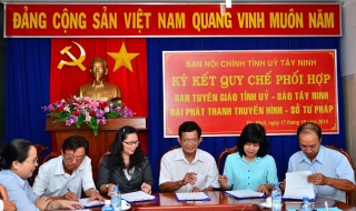 Ban Nội chính Tỉnh uỷ: Ký kết quy chế phối hợp, trao đổi thông tin với các cơ quan báo, đài