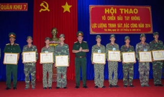 Bế mạc Hội thao “Võ thuật chiến đấu tay không lực lượng trinh sát, đặc công năm 2014”