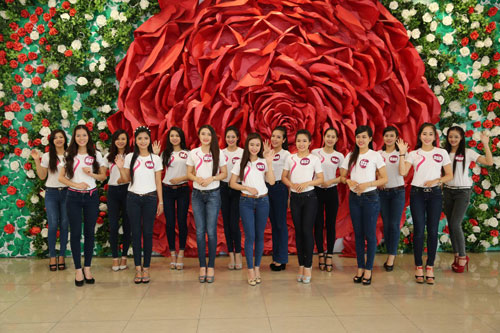 Những thí sinh tham gia vòng chung kết Nữ sinh viên Việt Nam duyên dáng 2014”