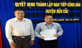 Công bố quyết định thành lập Ban Tiếp công dân huyện Bến Cầu