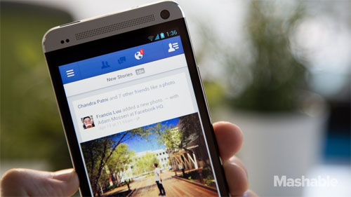 giao diện facebook