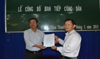 Châu Thành: Công bố quyết định thành lập Ban tiếp công dân