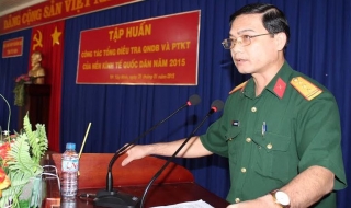 Tập huấn tổng điều tra quân nhân dự bị và phương tiện kỹ thuật