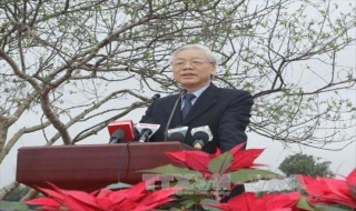 Tổng Bí thư phát động Tết trồng cây tại Khu Công nghệ cao Hòa Lạc