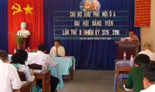 Chi bộ Khu phố Nội Ô A (thị trấn Gò Dầu) tổ chức Đại hội đảng viên