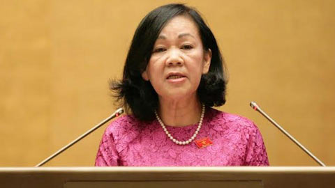  Chủ nhiệm UB Các vấn đề xã hội Trương Thị Mai. Ảnh: Minh Quang