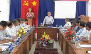 Bí thư Tỉnh uỷ Võ Văn Phuông làm việc tại Trảng Bàng