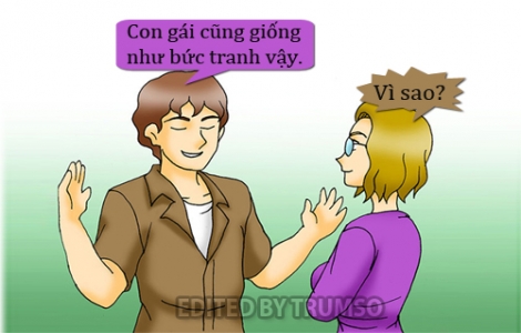 Con gái giống như bức tranh