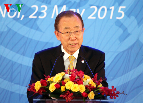 Tổng thư ký Ban Ki-moon phát biểu tại buổi lễ