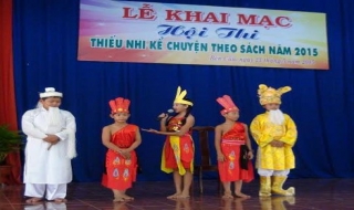 Bến Cầu: Tổ chức hội thi Thiếu nhi kể chuyện theo sách