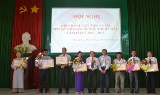 Huyện Dương Minh Châu: Biểu dương 44 điển hình tiên tiến trong công tác Mặt trận