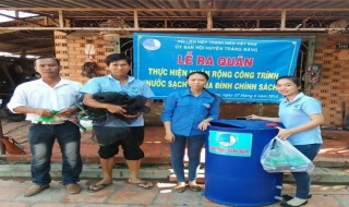 Trảng Bàng: Ra quân thực hiện công trình Nước sạch và gia đình chính sách