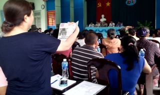 Trưởng ban Chỉ đạo thi hành án dân sự tỉnh tiếp xúc các “hụi viên”