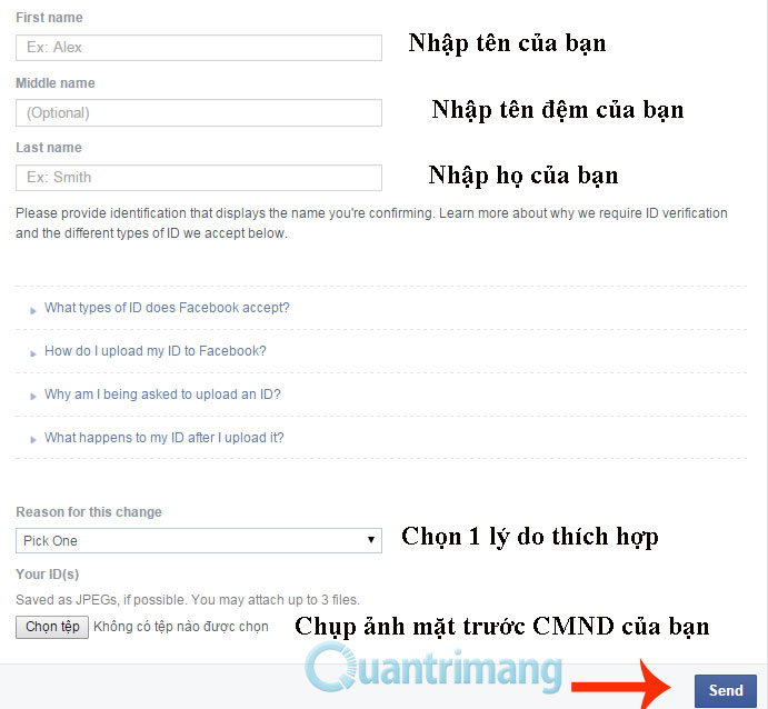 Cách đổi tên Facebook khi chưa đến 60 ngày hoặc quá 5 lần
