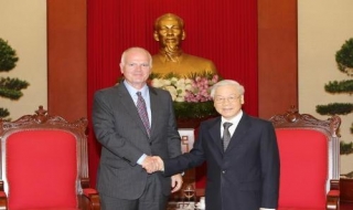Tổng Bí thư Nguyễn Phú Trọng tiếp Đại sứ, Trưởng Phái đoàn EU tại Việt Nam đến chào từ biệt