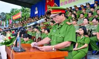 Khai mạc Hội thi điều lệnh, quân sự, võ thuật CAND