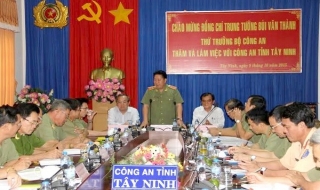 Thứ trưởng Bộ Công an thăm và làm việc tại Tây Ninh