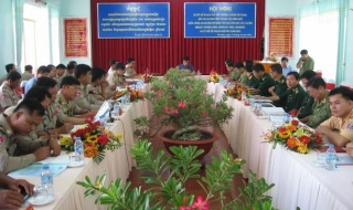 Công an Tân Biên: Sơ kết công tác phối hợp phòng, chống tội phạm với các chi Cảnh sát Campuchia