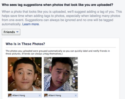 Tính năng nhận diện khuôn mặt trên Facebook đặt ra nhiều lo ngại về bảo mật.